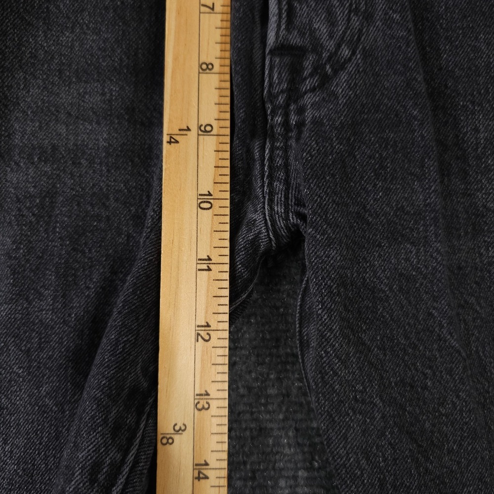 Levis 501 Jeans Mens 34x35* Washed Black Button Fly Straight Leg Cotton Denim - Picture 7 of 13